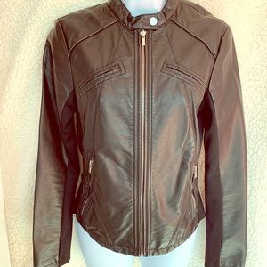 Faux Leather Moto Jacket